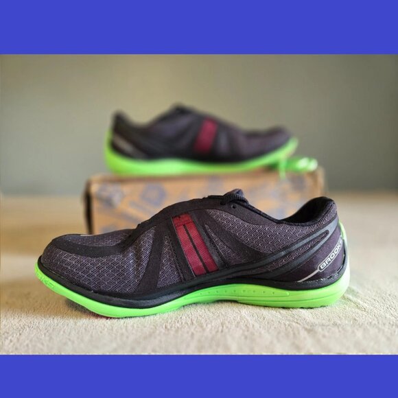 Brooks PureConnect 2 All Terrain Pink/Green Gecko Split-Toe Road Runner 1201321B - Picture 2 of 16